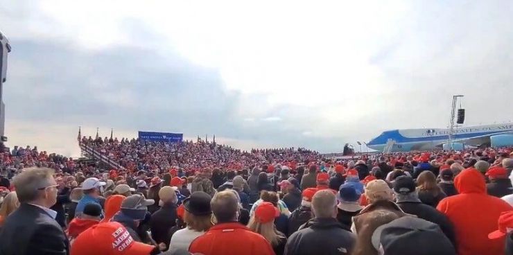Tens of thousands attend typical Trump rally!
